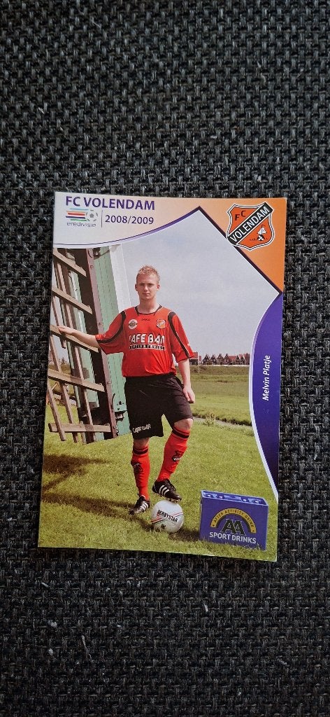 Spelerskaart met handtekening; Melvin Platje # FC Volendam, Ophalen of Verzenden, Nieuw, Overige binnenlandse clubs, Spelerskaart