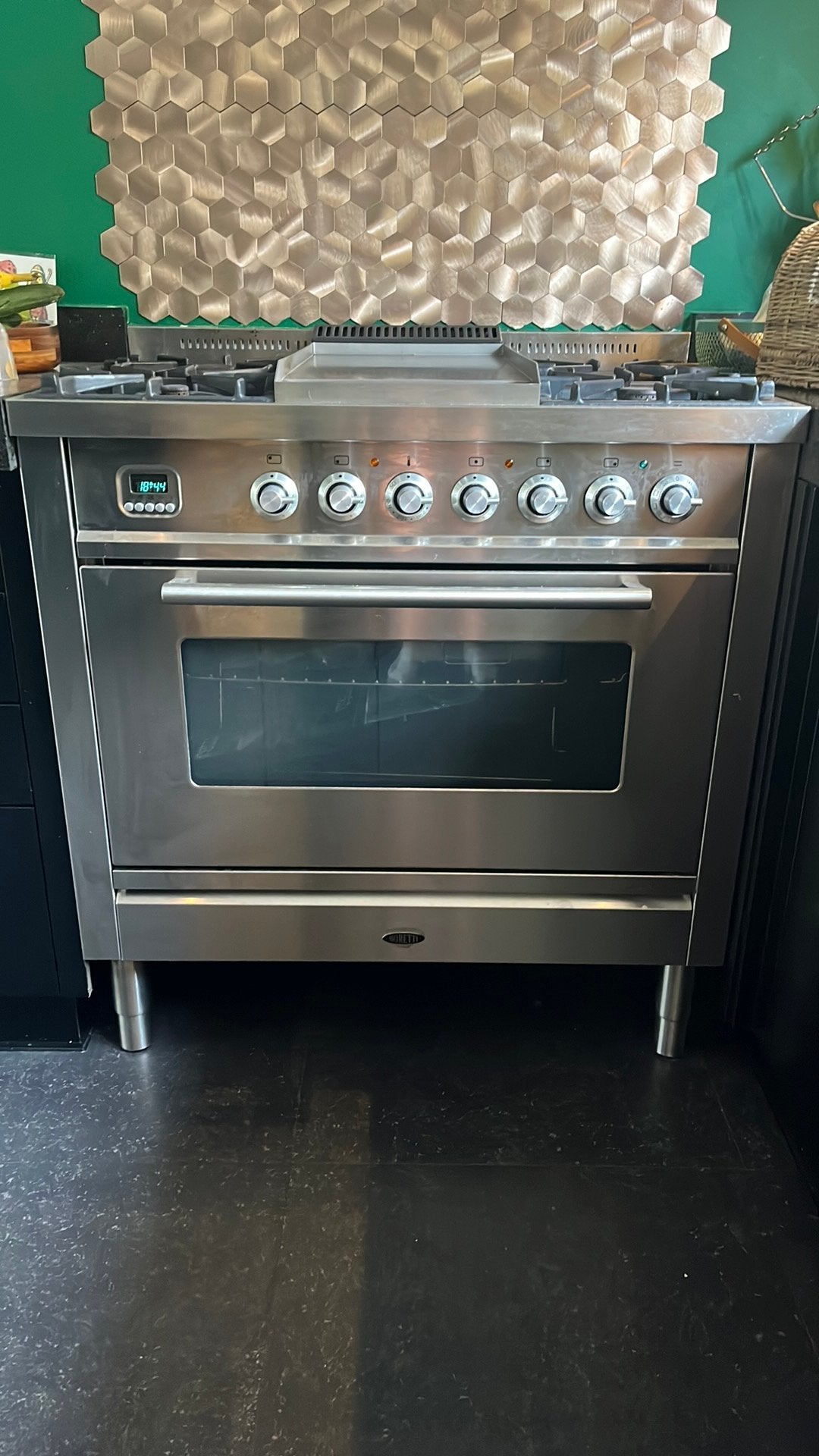 Boretti gasfornuis met grillplaat, Ophalen, Gebruikt, 60 cm of meer, Grill