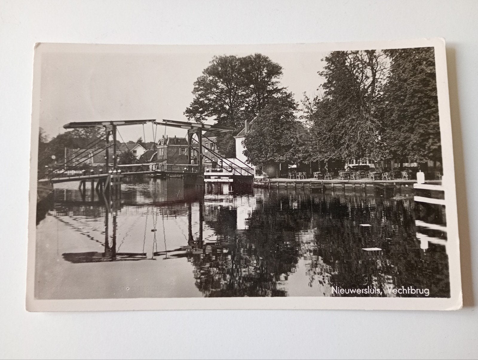Nieuwersluis Vechtbrug 1951, Ophalen of Verzenden, 1940 tot 1960, Gelopen, Utrecht