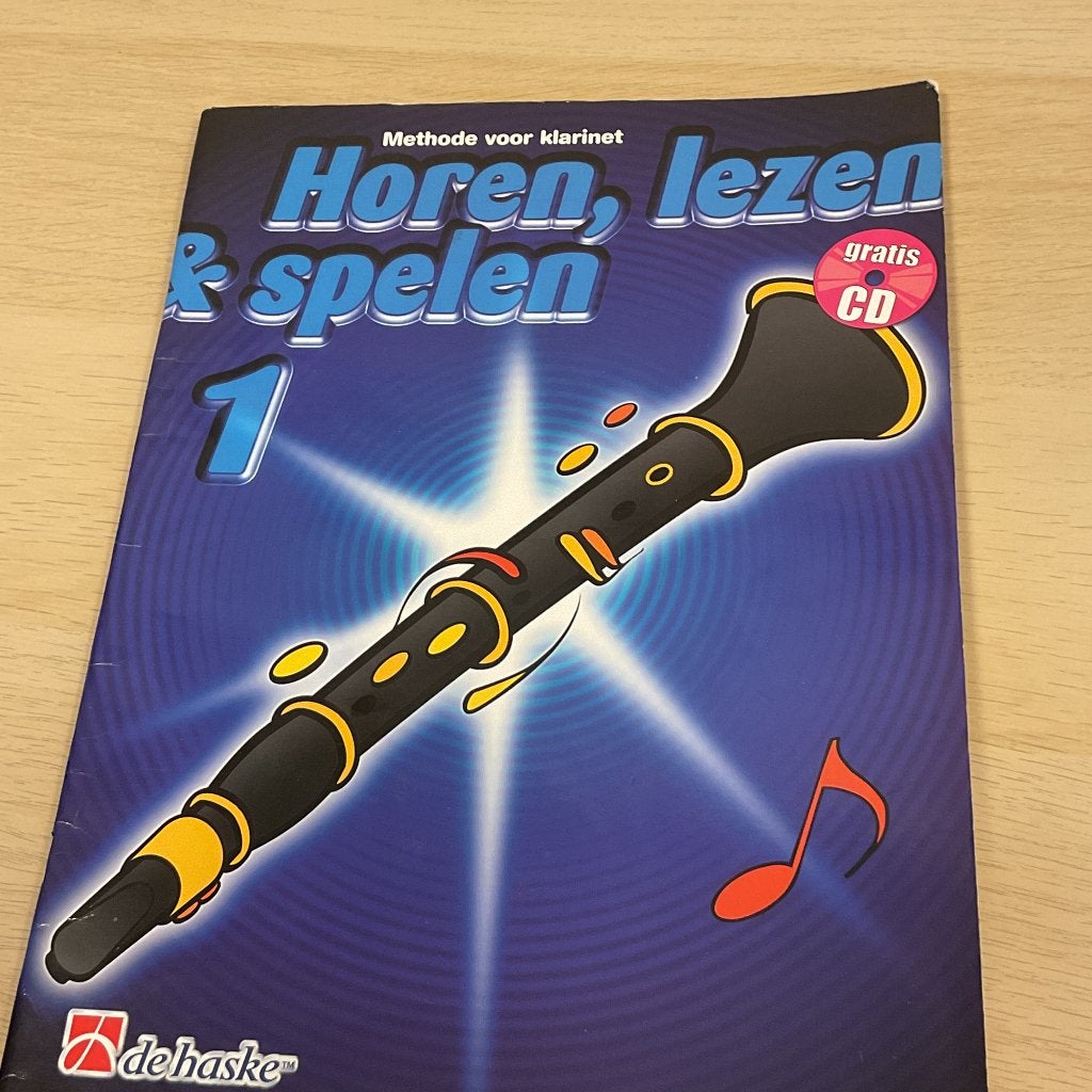 Muziekboek klarinet horen lezen spelen, Muziek en Instrumenten, Bladmuziek, Ophalen, Overige genres, Les of Cursus, Zo goed als nieuw