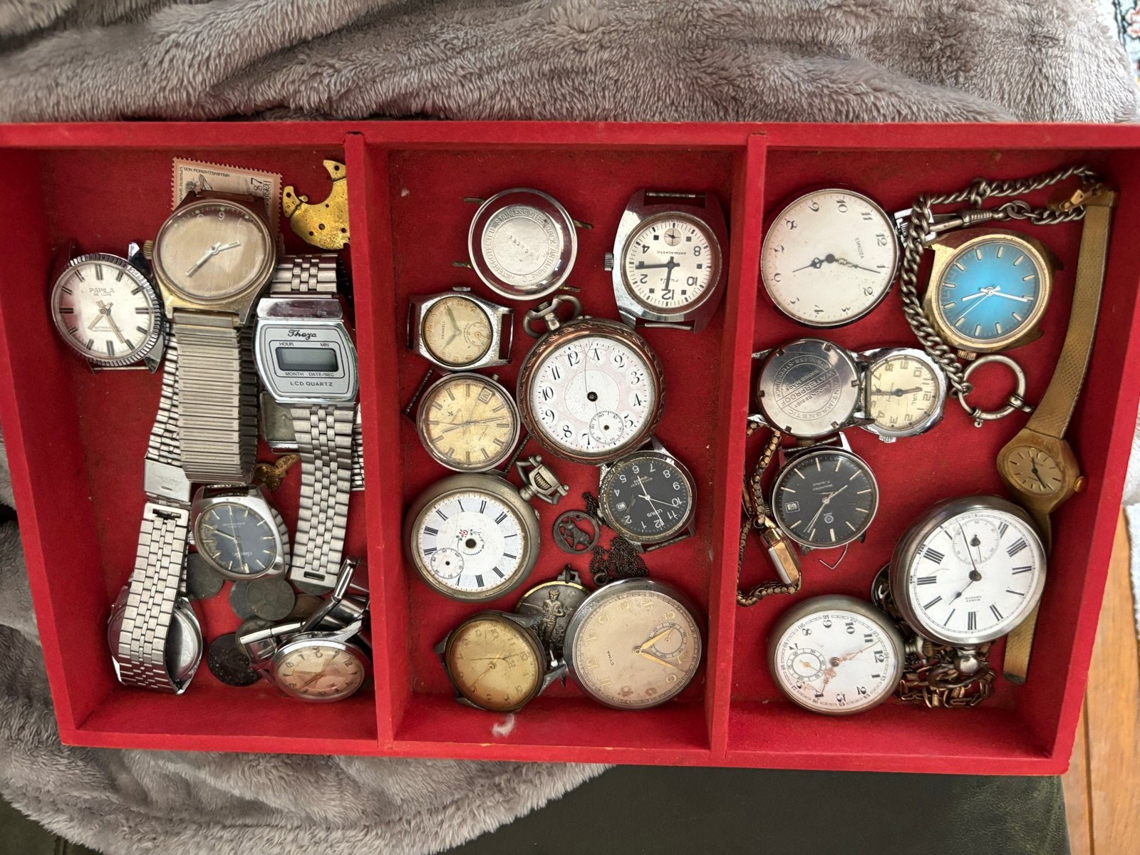 Grote collectie vintage horloges (zak- en polshorloges), Sieraden, Tassen en Uiterlijk, Horloges | Antiek, Overige merken, Overige materialen