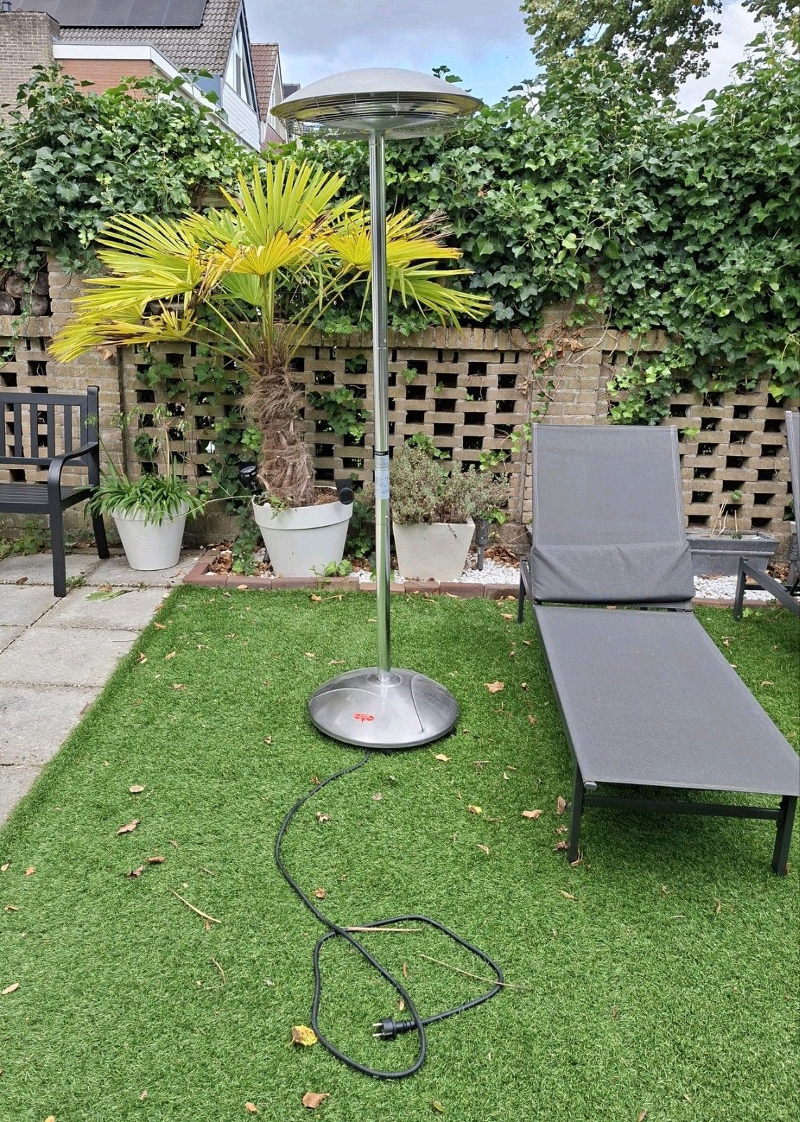 Elektrische terrasverwarmer - Zo goed als nieuw, Ophalen, Zo goed als nieuw
