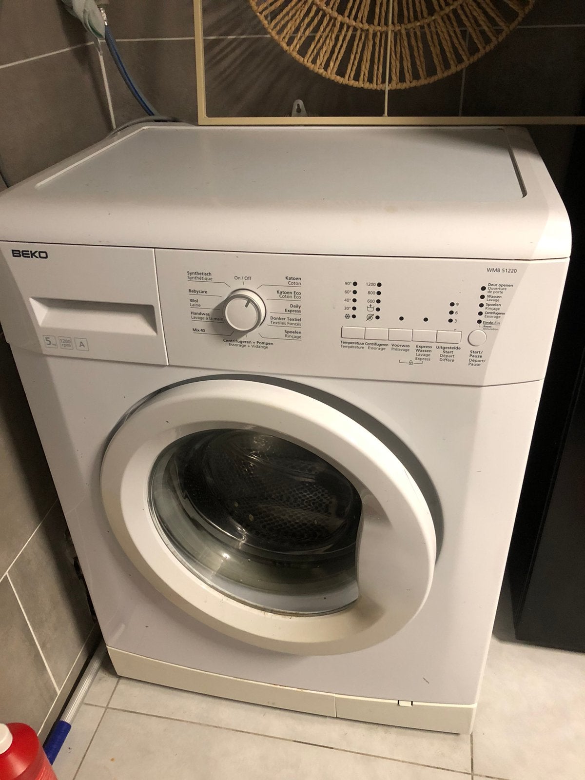 Wasmachine, Witgoed en Apparatuur, Ophalen, Zo goed als nieuw, 85 tot 90 cm