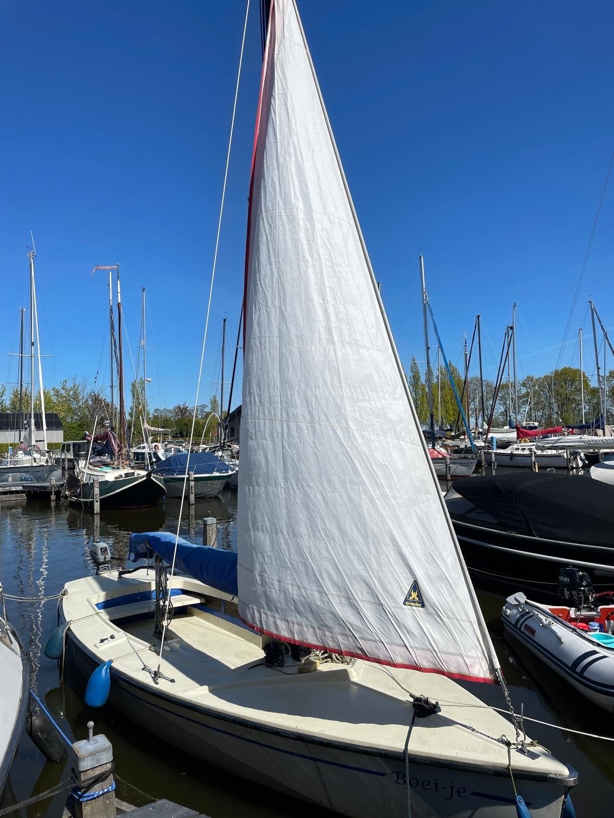 Polyvalk 'Boei-je' met dekzeil, Ophalen, Gebruikt, 85 cm, 2 m