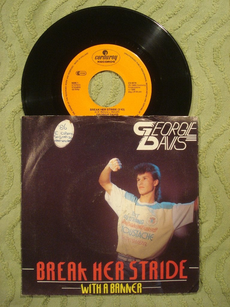 Georgie Davis 7" Vinyl Single: ‘Break het stride’ (NL), Ophalen of Verzenden, Zo goed als nieuw, 7 inch, Pop