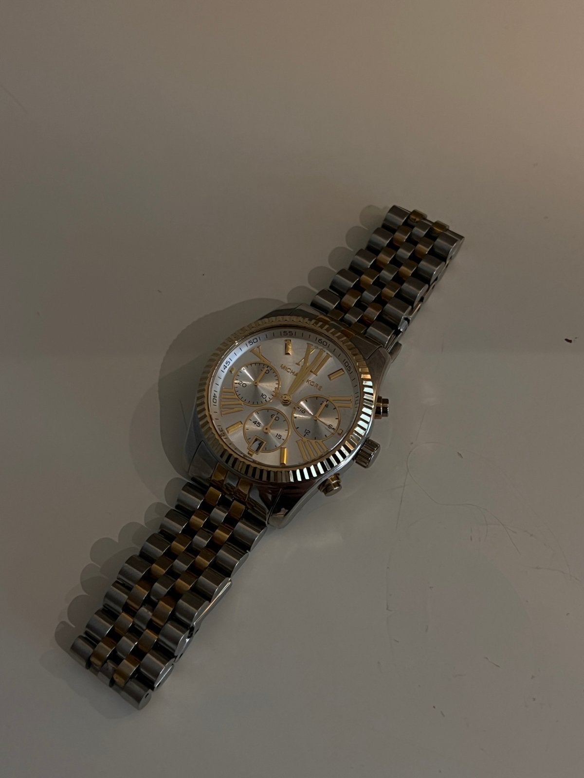 Michael Kors horloge zilver/goud, Sieraden, Tassen en Uiterlijk, Overige merken, Staal, Gebruikt, Staal