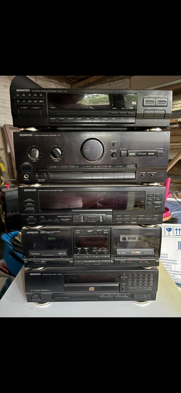 Kenwood Hi-Fi Stereo Set – Complete 5-delige installatie, Ophalen, Zo goed als nieuw, Cassettedeck, Overige merken