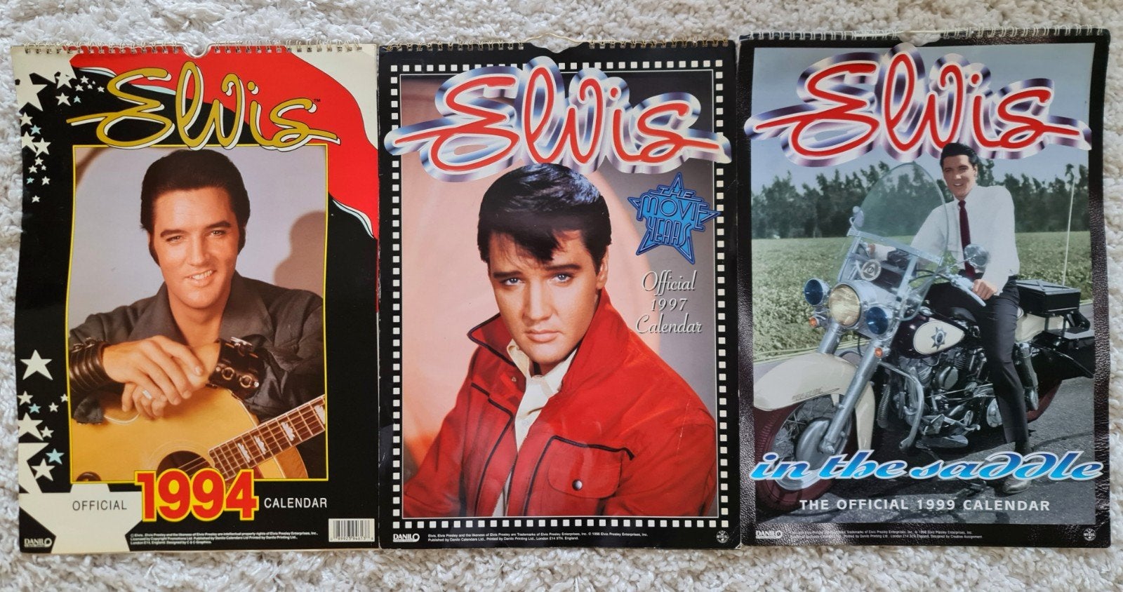 Set van 3 Elvis Presley kalenders jaren 90 vintage mooi, Verzamelen, Muziek, Artiesten en Beroemdheden, Ophalen, Gebruikt, Gebruiksvoorwerp