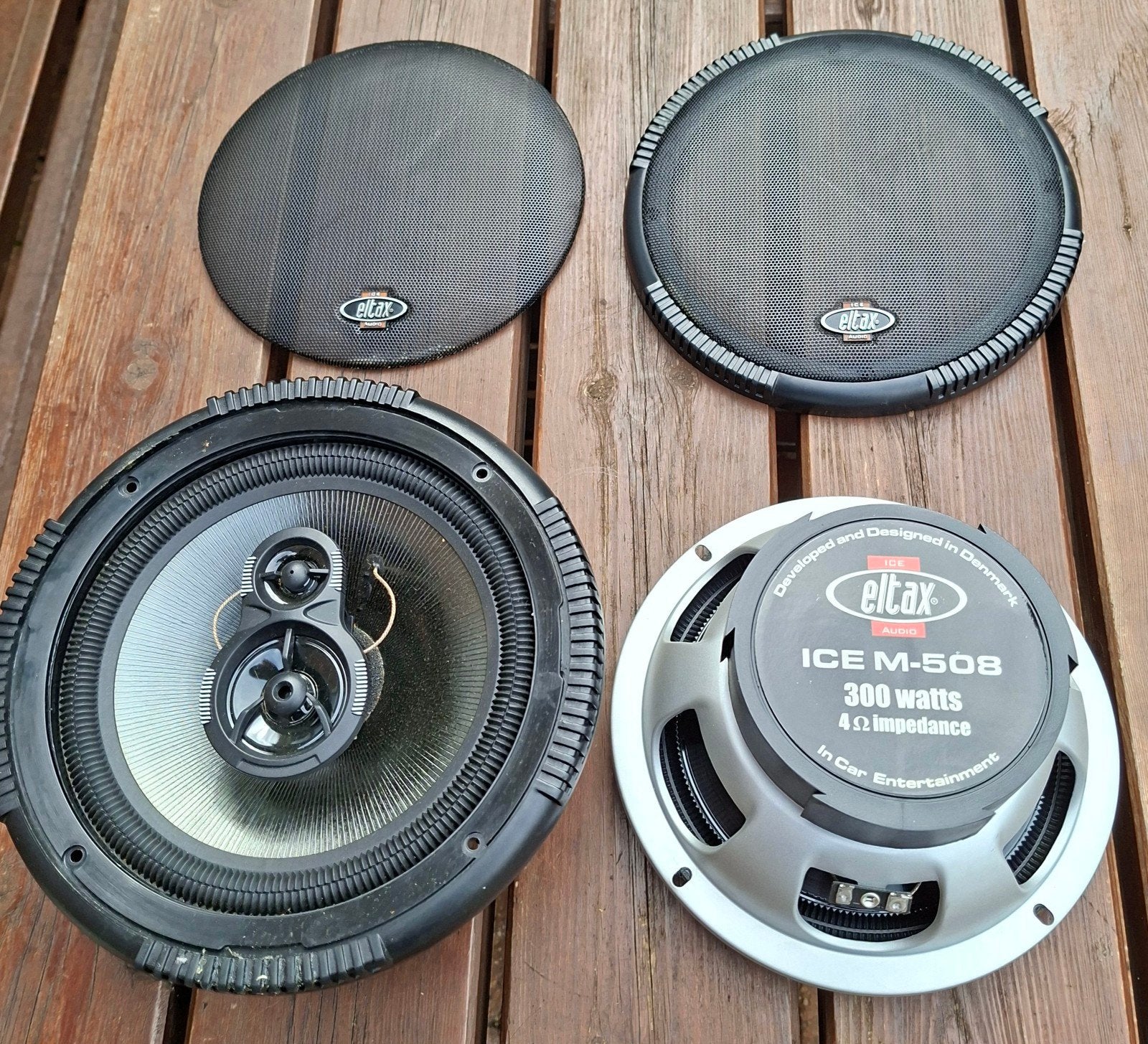 Eltax ICE M-508 300 Watt Car Speakers met Grills, Ophalen of Verzenden
