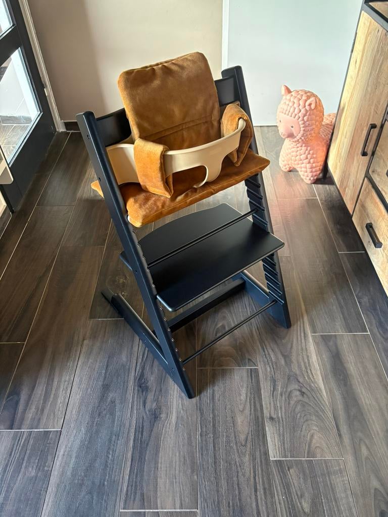 Tripp trapp laatste model + stoelverkleiner, Ophalen of Verzenden, Zo goed als nieuw, Meegroeistoel, Stoelverkleiner