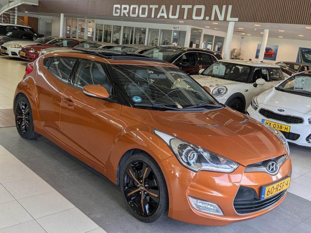 Hyundai Veloster 1.6 GDI i-Catcher Panoramadak, Airco, Cruis, Auto's, Voorwielaandrijving, Gebruikt, 4 stoelen, Bedrijf