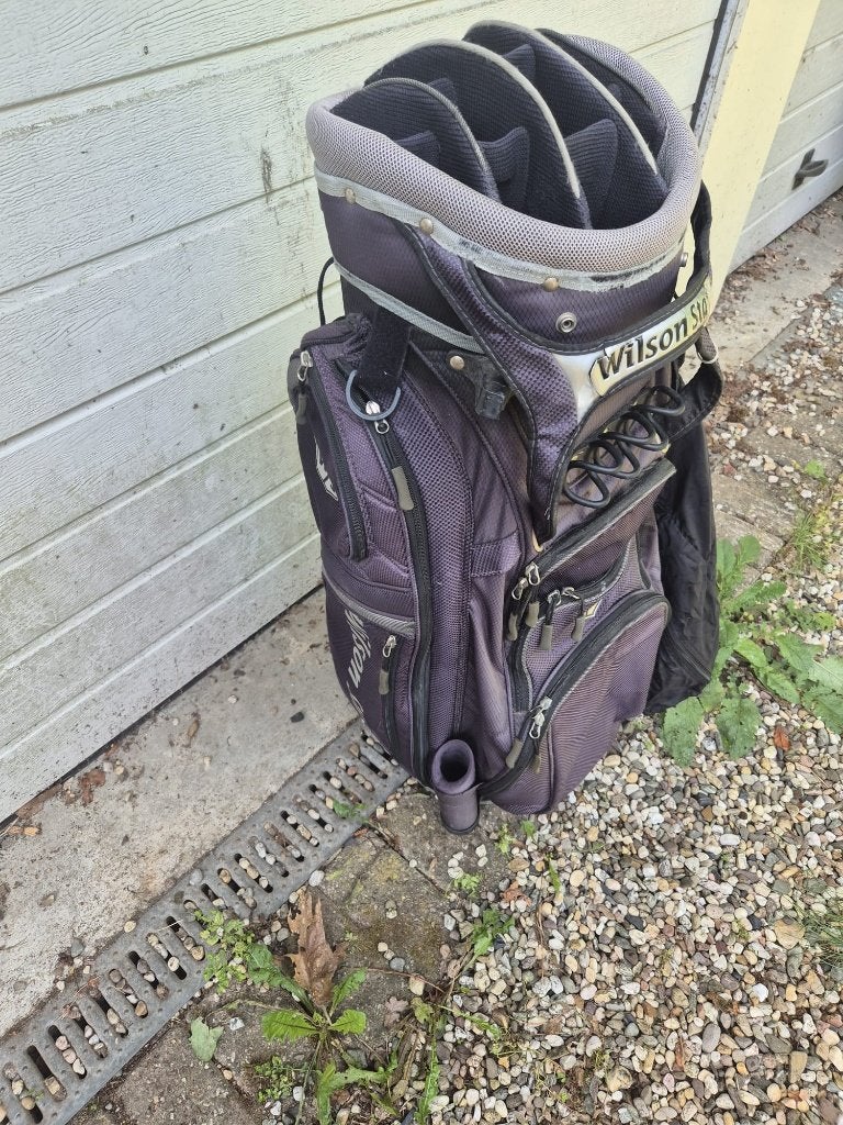 14 vaks cartbag WILSON STAFF GRIJS ZWART €89,-, Ophalen of Verzenden, Zo goed als nieuw, Tas, Overige merken