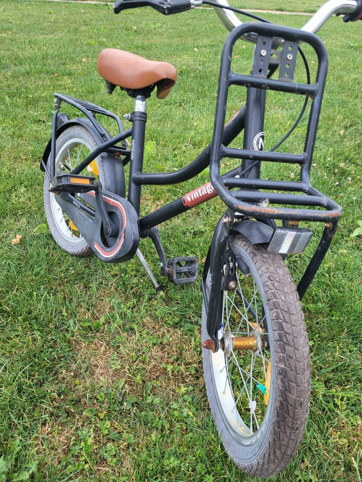 Vintage kinderfiets met voordrager, Terugtraprem, Hogan, Ophalen of Verzenden, 16 tot 20 inch