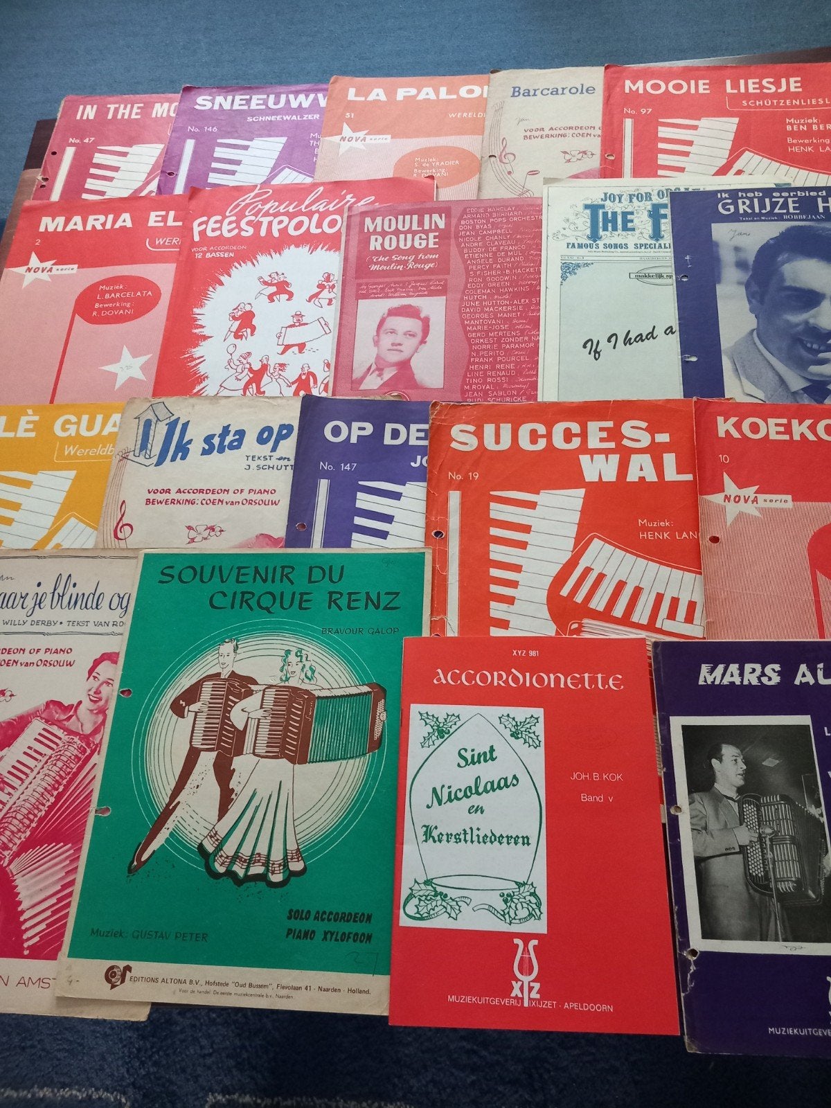 bladmuziek voor accordeon en diverse instrume, Gebruikt, Overige genres, Overige soorten, Ophalen of Verzenden