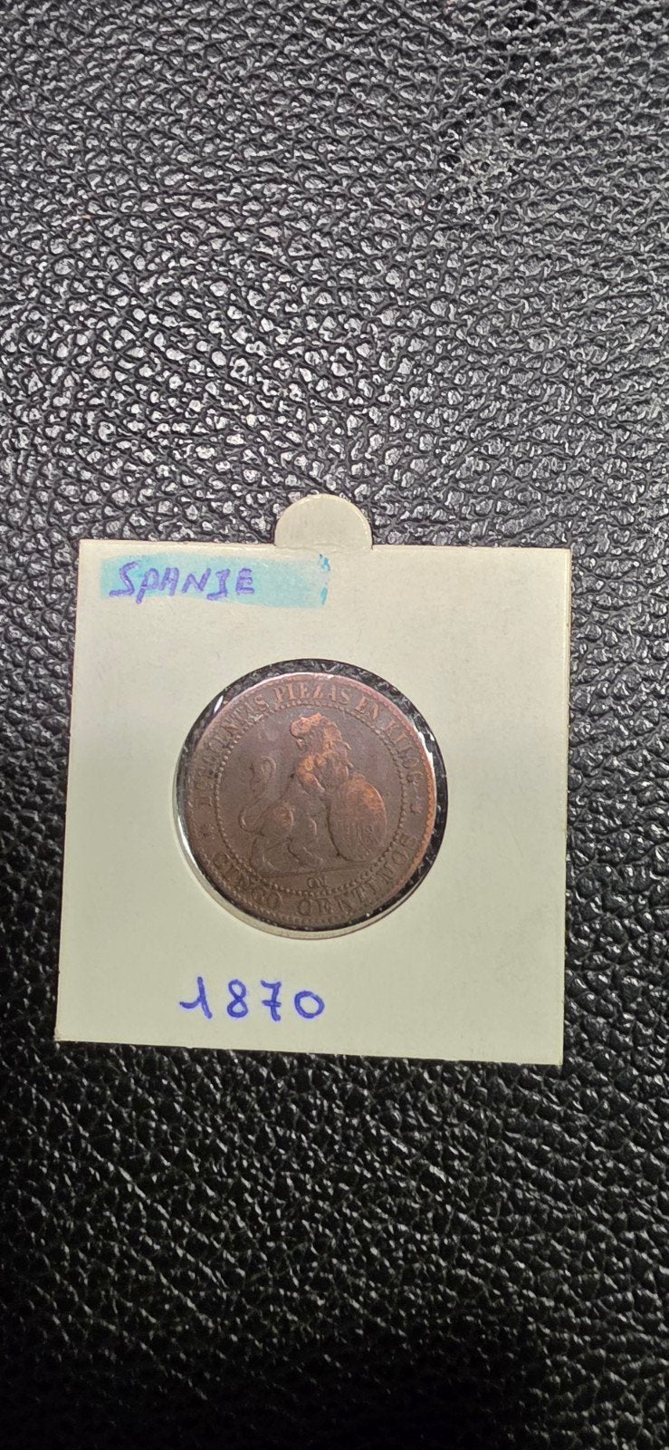 Spanje 5 centimos 1870, Ophalen of Verzenden, Overige landen