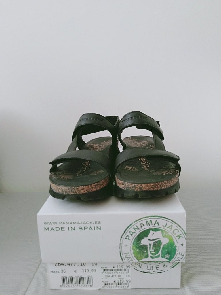 Panama Jack sandalen maat 36 zwart, Zwart, Zo goed als nieuw, Panama Jack, Sandalen of Muiltjes