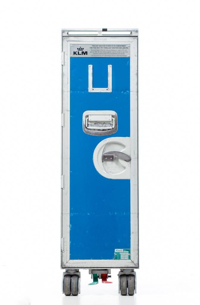KLM vliegtuigtrolley huidig model, half size, €160, Verzamelen, Luchtvaart en Vliegtuigspotten, Gebruikt, Overige typen, Ophalen of Verzenden