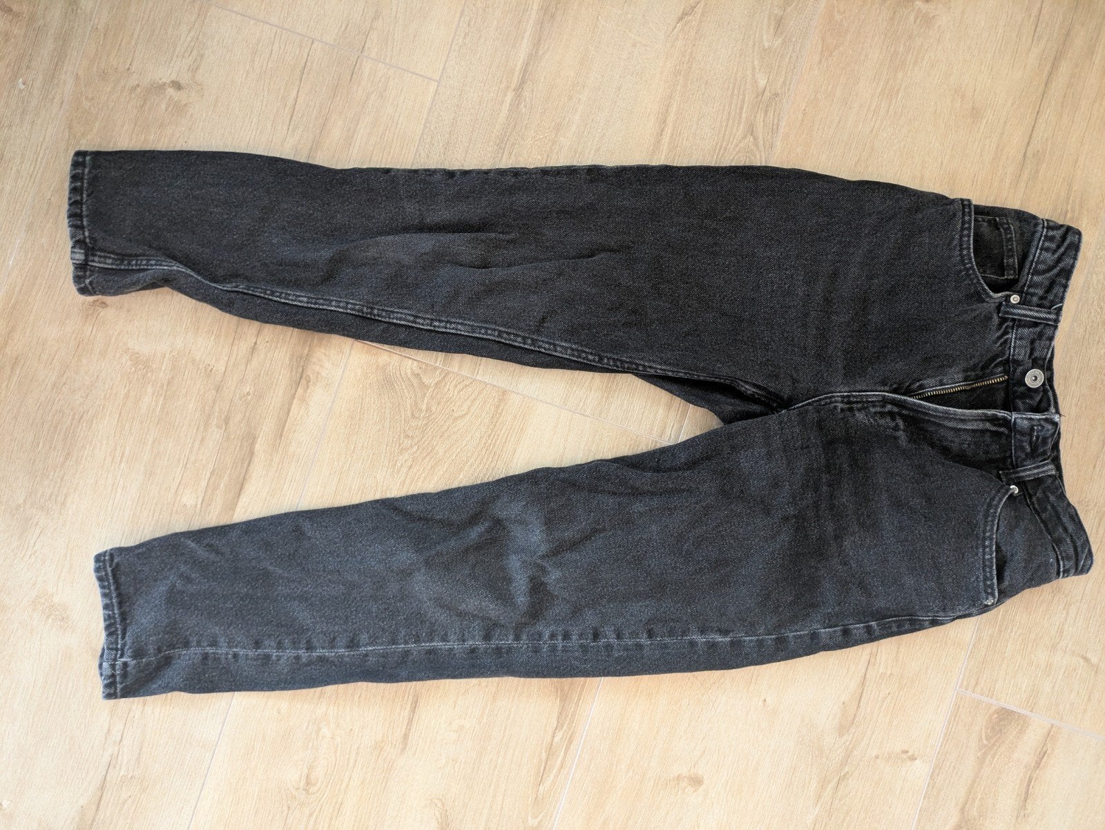 Bershka Denim Jeans - Maat EUR 34, Kleding | Dames, Zwart, W27 (confectie 34) of kleiner, Gedragen, Bershka