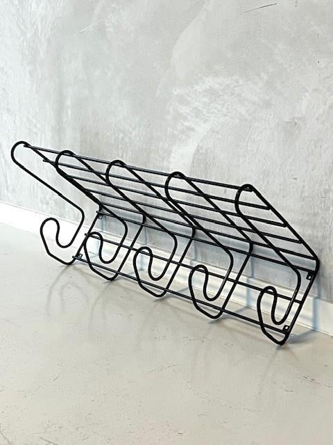 Fran wandkapstok jaren 80 kapstok retro draadstaal zwart, Wandkapstok, Gebruikt, IKEA, SE