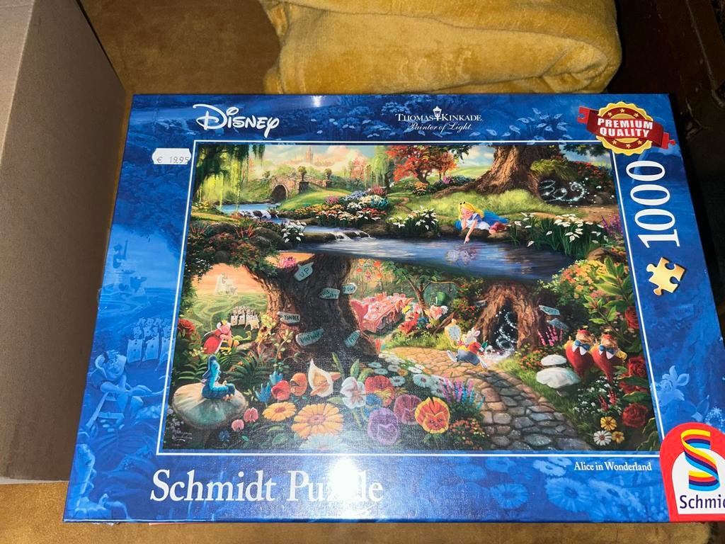 Thomas Kinkade Disney Alice in Wonderland Schmidt Puzzel 100, Ophalen of Verzenden, 500 t/m 1500 stukjes, Nieuw, Legpuzzel