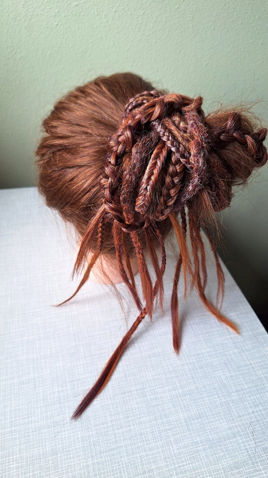 Ponytail synthetische dreads en vlechten bruin koper ginger, Ophalen of Verzenden, Nieuw