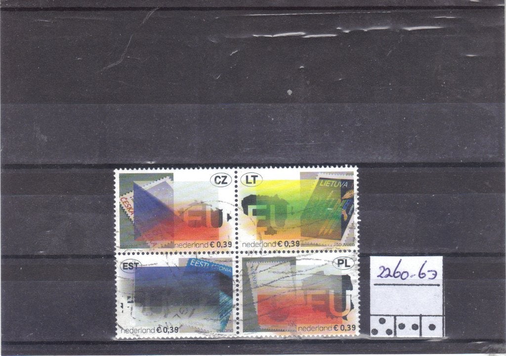 Nederland NVPH 2260 tm 2263 blok van 4 gest, Ophalen of Verzenden, Gestempeld