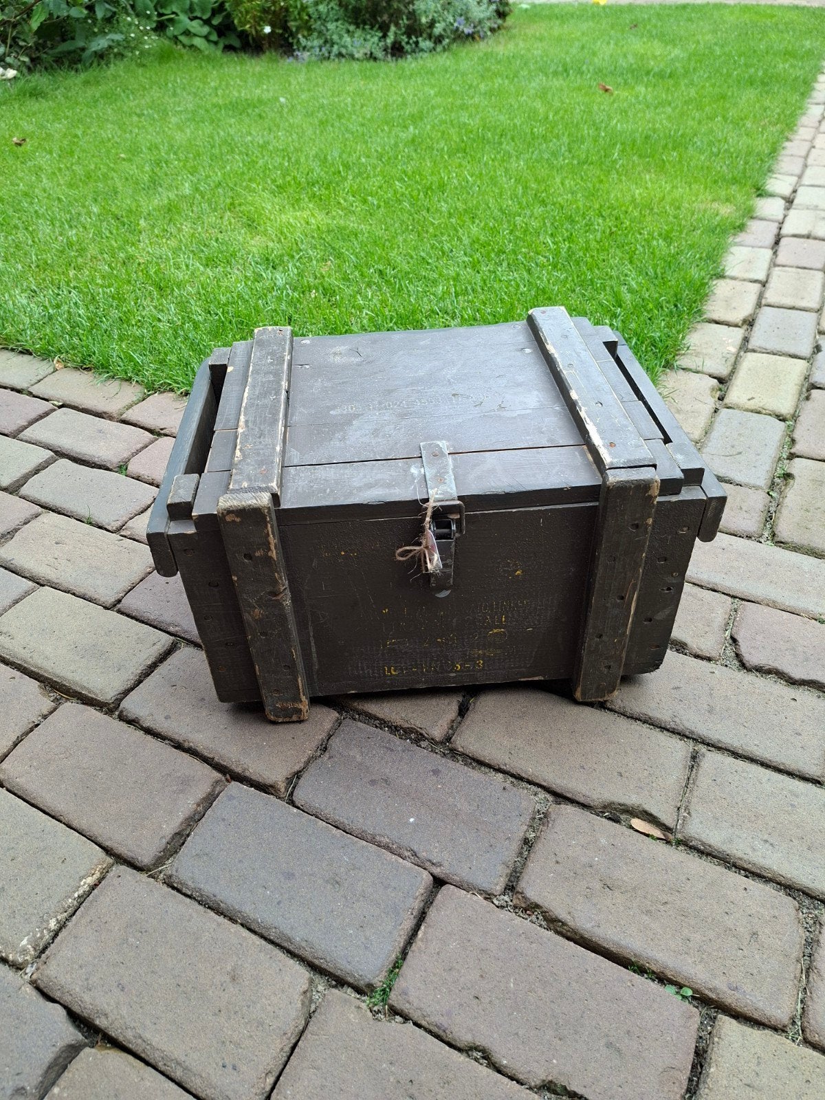 Houten Munitiekist - Militair - 45x25x33 cm, Ophalen of Verzenden, Landmacht, Nederland, Kist of Geocache