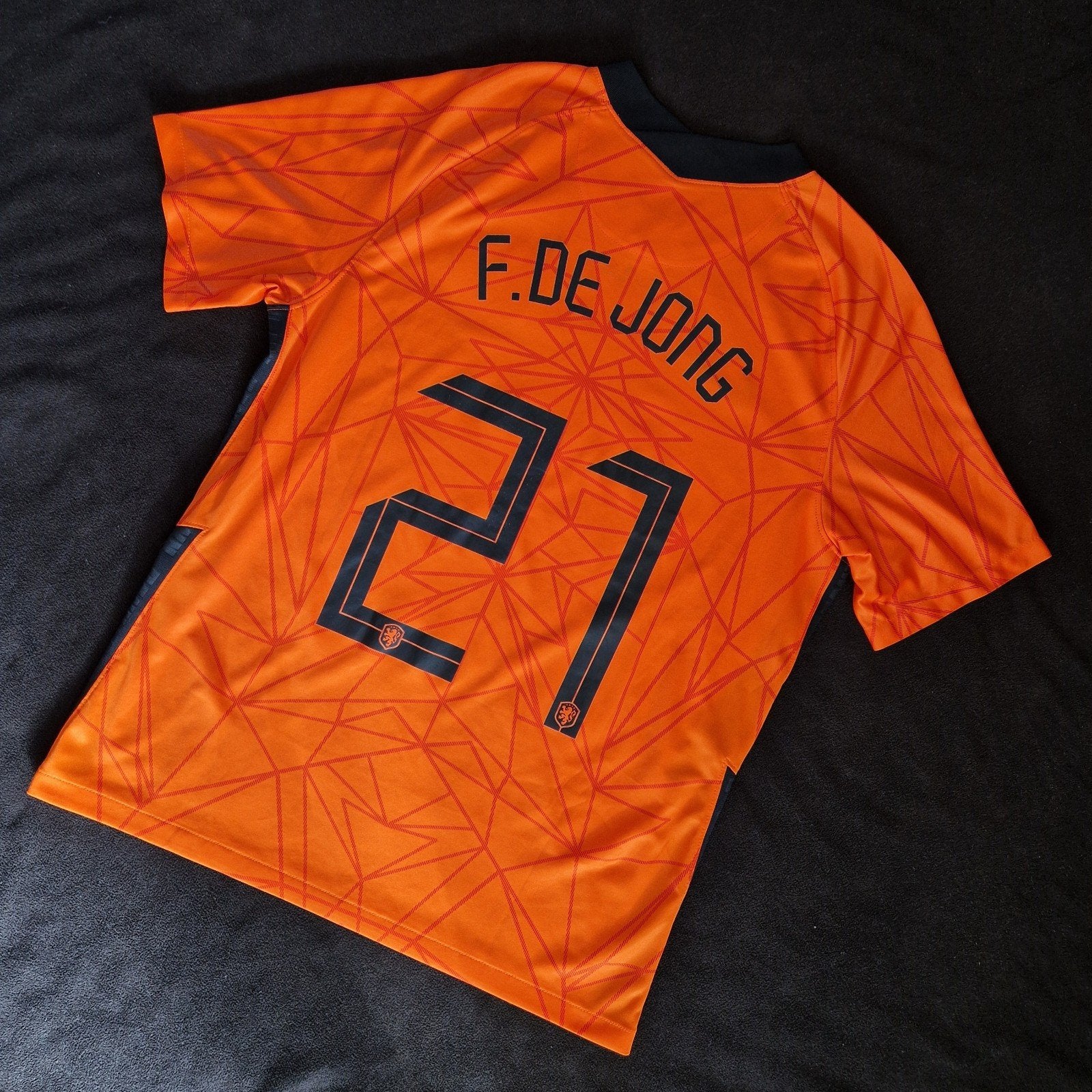 Nederlands elftal shirt 2022 Oranje KNVB F. De Jong L, Maat 52/54 (L), Nike, Oranje, Ophalen of Verzenden