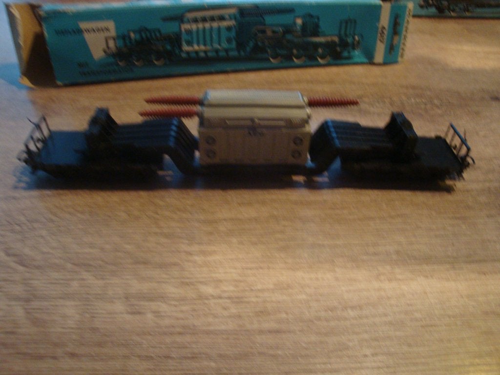 wagon-tiefladewagen mit transformator-marklin, Wisselstroom, Wagon, Ophalen of Verzenden, Zo goed als nieuw