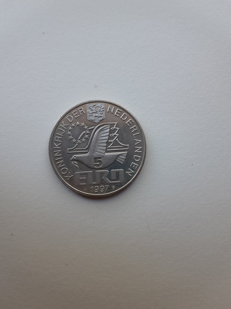 5 Euro Johan van Oldenbarnevelt munt 1997, Ophalen of Verzenden, Koningin Beatrix, Euro's, Losse munt