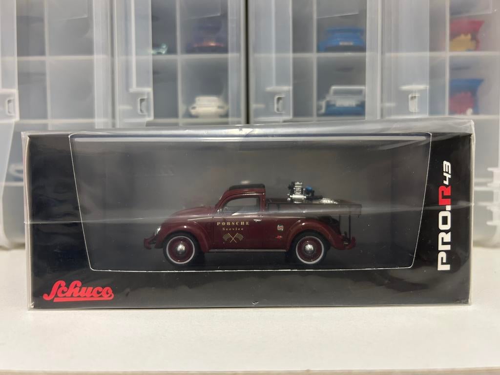 Schuco Pro R43, Volkswagen Kever pickup Porsche Service, Ophalen of Verzenden, Zo goed als nieuw, Auto, Schuco