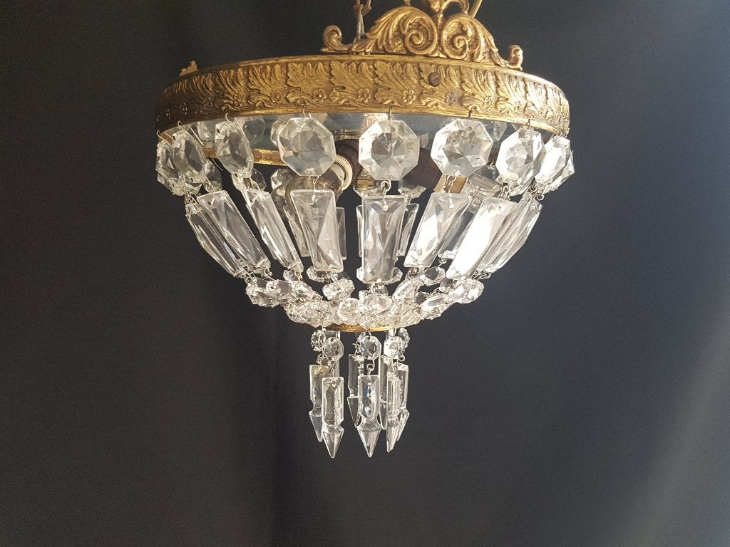 Plafonnière, Ophalen of Verzenden, Gebruikt, Glas, E27 (groot)