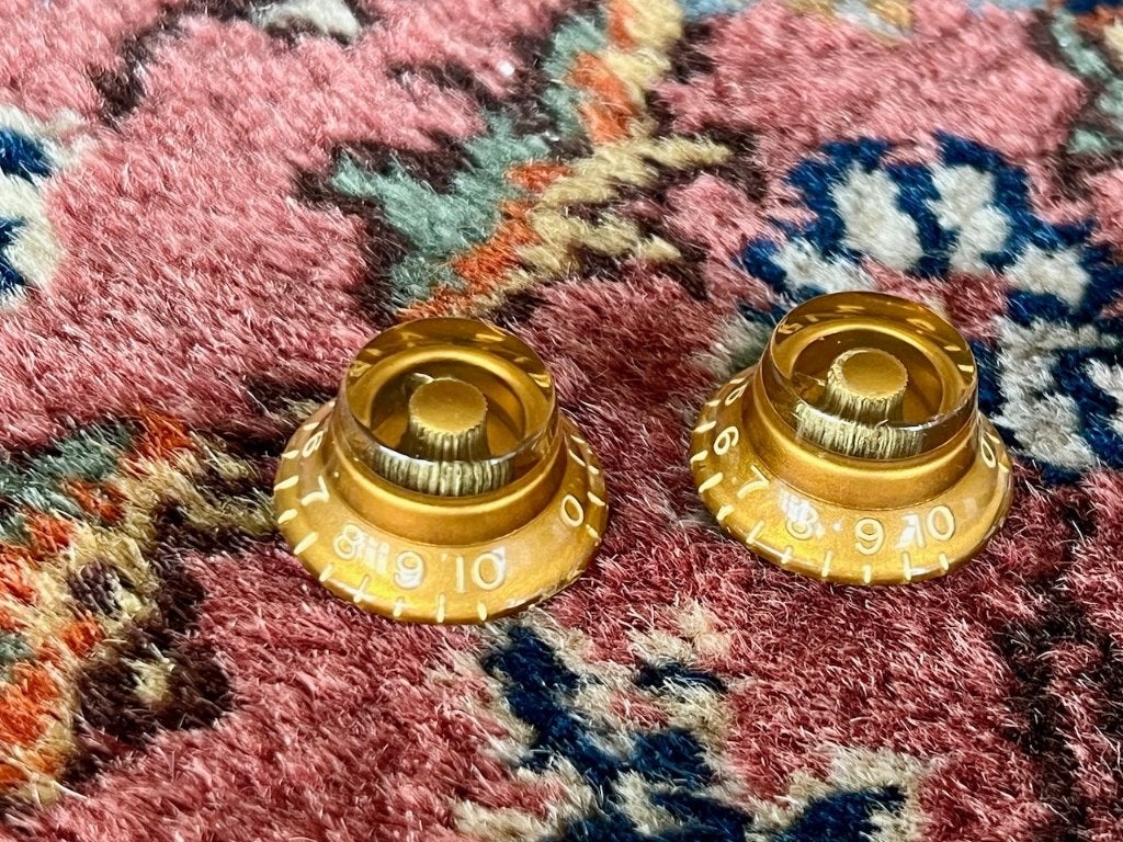 1950's Gibson Bonnet Bell Knobs Gold Les Paul ES Junior