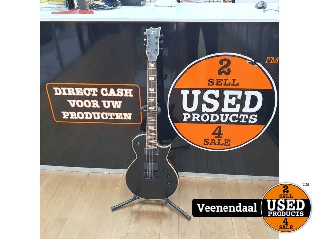 ESP LTD EC-407 Black Satin 7 Snarige Gitaat Zeer Nette Staat, Muziek en Instrumenten, Snaarinstrumenten | Gitaren | Elektrisch