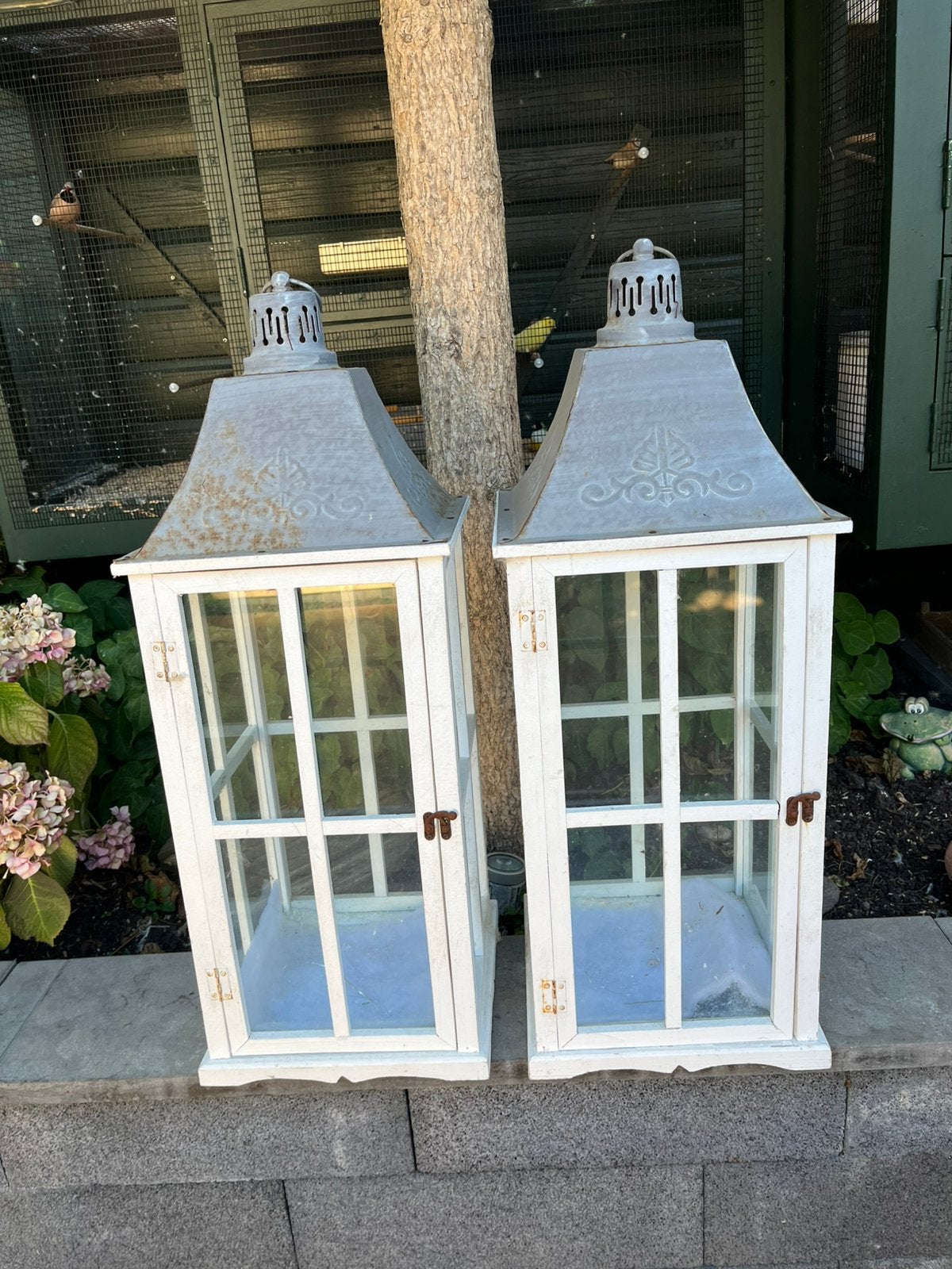 Windlicht set, Ophalen, Windlicht, Gebruikt, Wit
