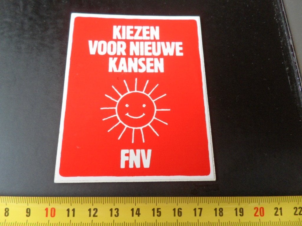 sticker FNV kiezen voor nieuwe kansen, Ophalen, Zo goed als nieuw
