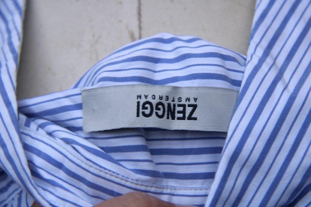 Blousejurk blauw/ offwhite Zenggi mt L/XL Vaste prijs, Zenggi, Blauw, Maat 42/44 (L), Ophalen of Verzenden