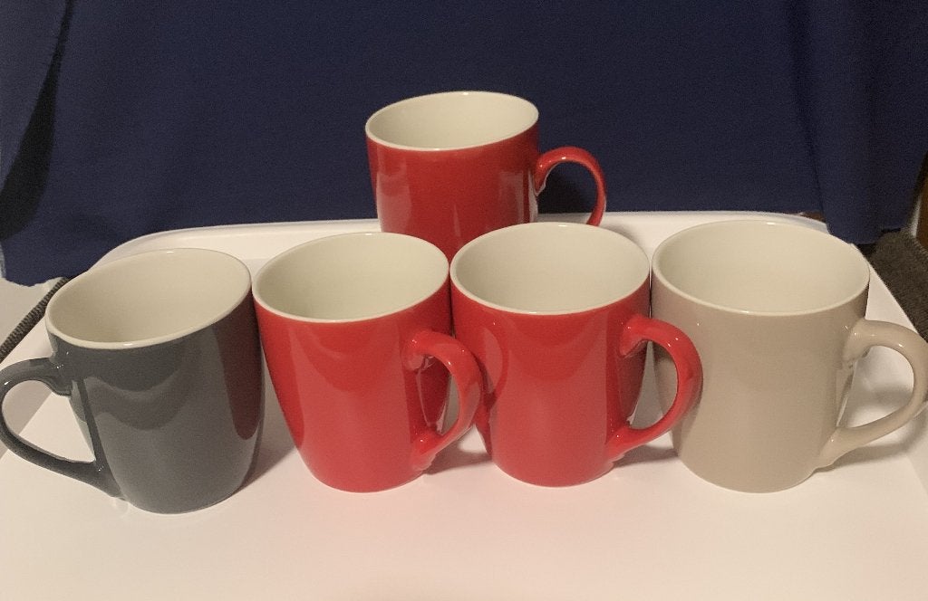 Kiev mokken, Blokker ceramics mokjes, koffiemok, kopje beker, Keramiek, Ophalen of Verzenden, Zo goed als nieuw, Modern