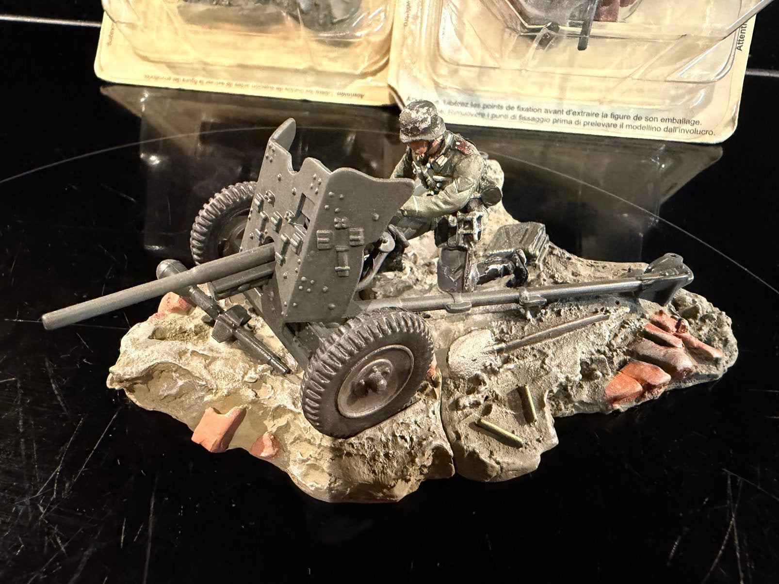 Atlas: Wehrmacht anti-tank kanon miniatuur nieuw in verpakk, Verzamelen, Ophalen of Verzenden, Landmacht, Duitsland, Miniatuur of Beeldje