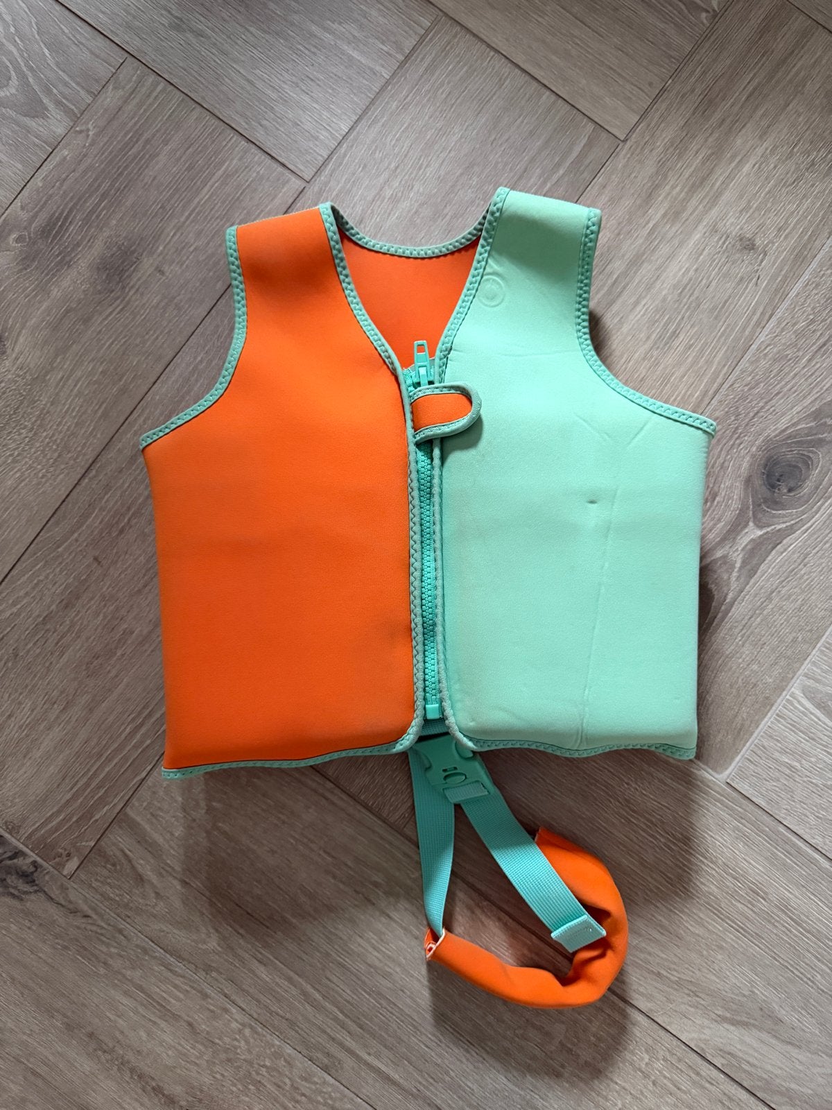 Kinder zwemvest - Oranje/Mintgroen, Ophalen, Gebruikt