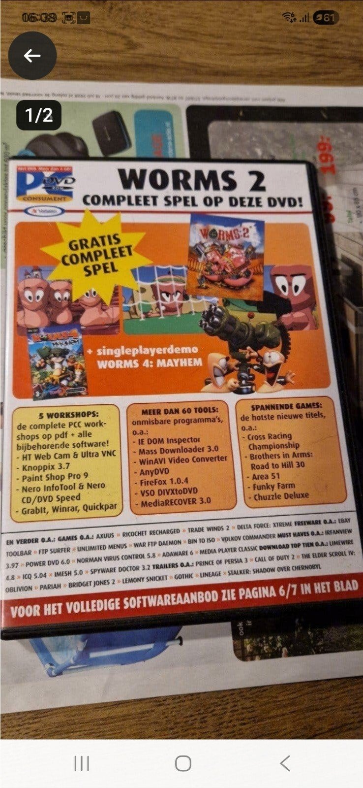 Worms 2 PC Consument DVD - Compleet spel + demo, Gebruikt, 1 speler, Ophalen of Verzenden, Strategie en Constructie