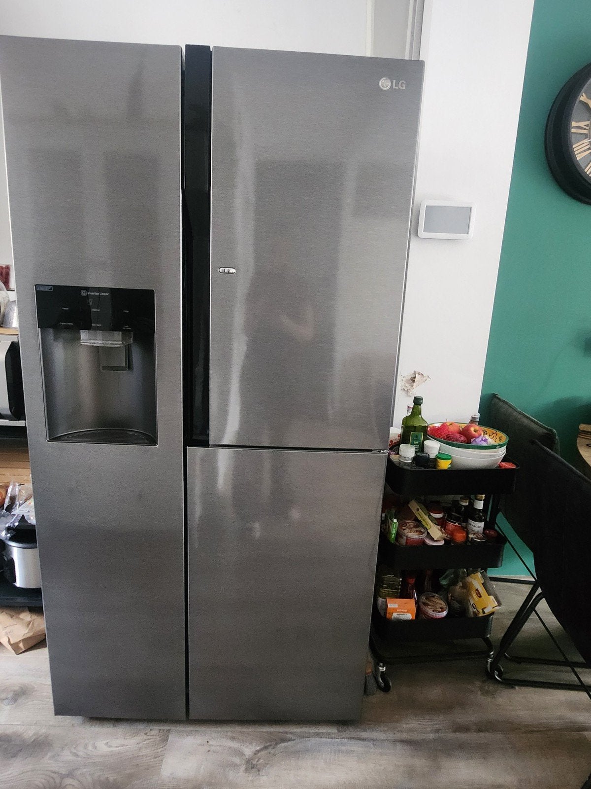 LG Amerikaanse door Koelkast  met Icemaker en Waterdispenser, Witgoed en Apparatuur, Ophalen, 200 liter of meer, 60 cm of meer