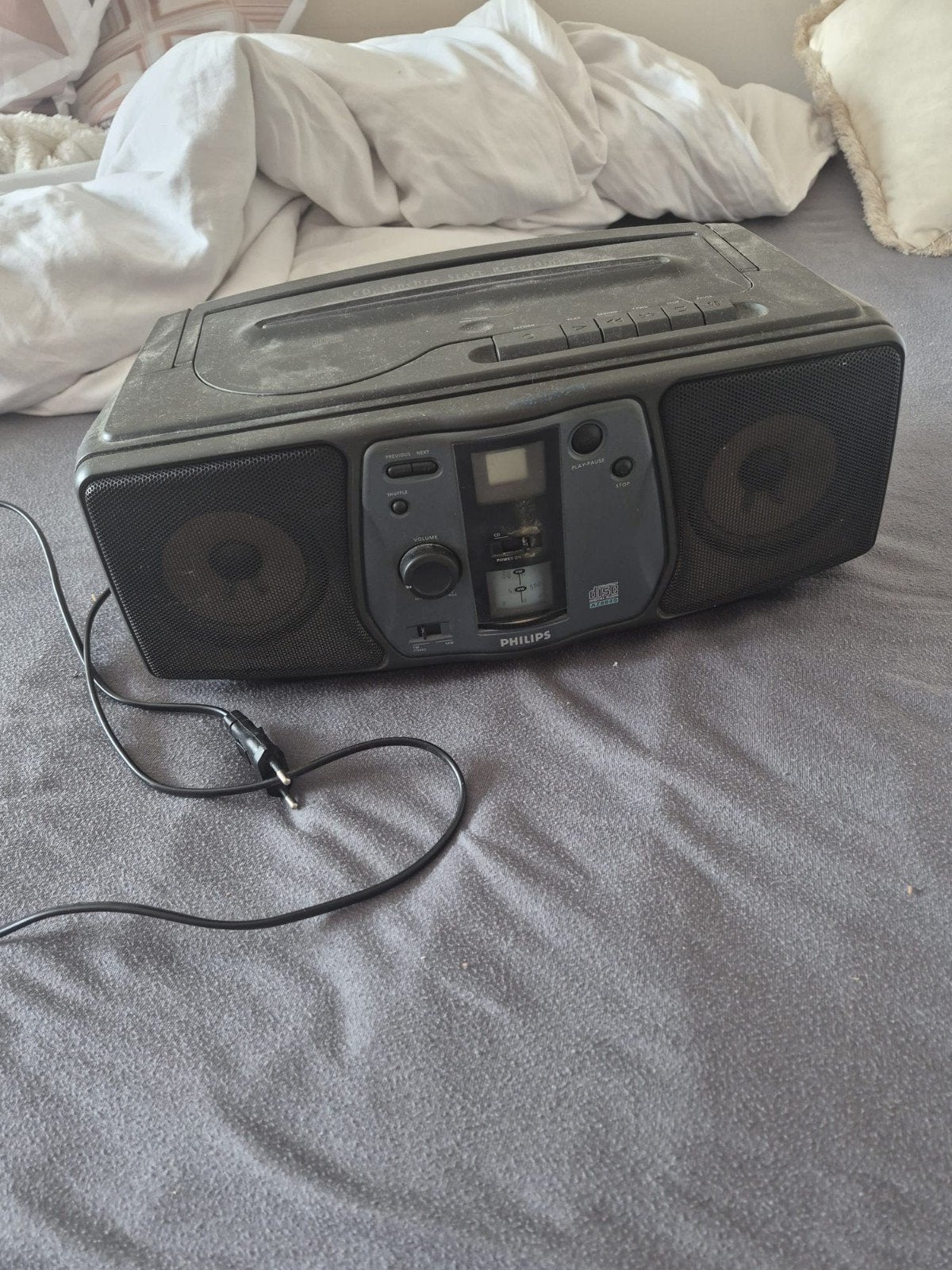Philips draagbare CD/cassette speler met radio, Ophalen, Philips, Gebruikt, Cassettedeck
