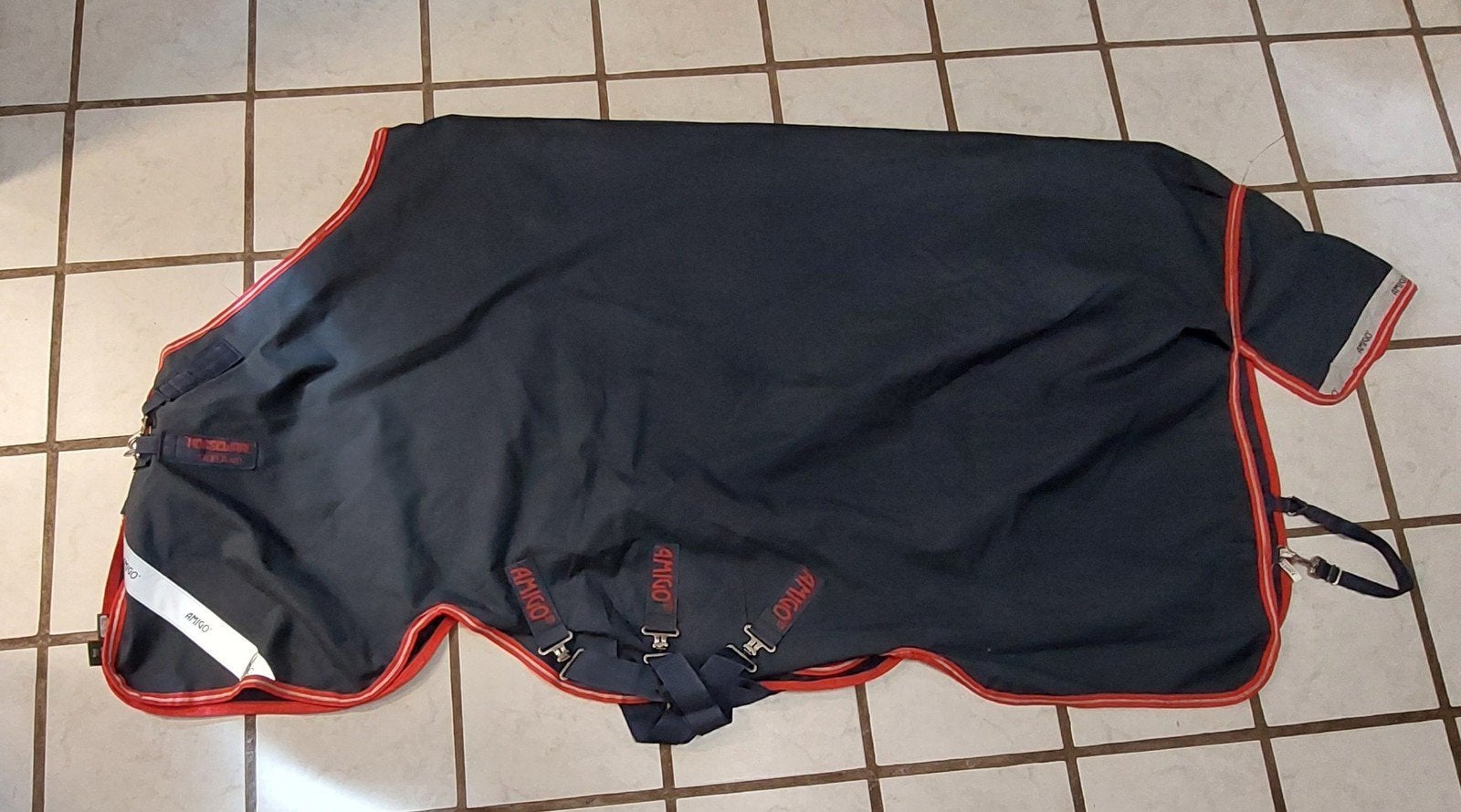 Horseware Amigo Bravo 12 plus 6.6, Dieren en Toebehoren, Ophalen of Verzenden, Zo goed als nieuw, Blauw, Deken