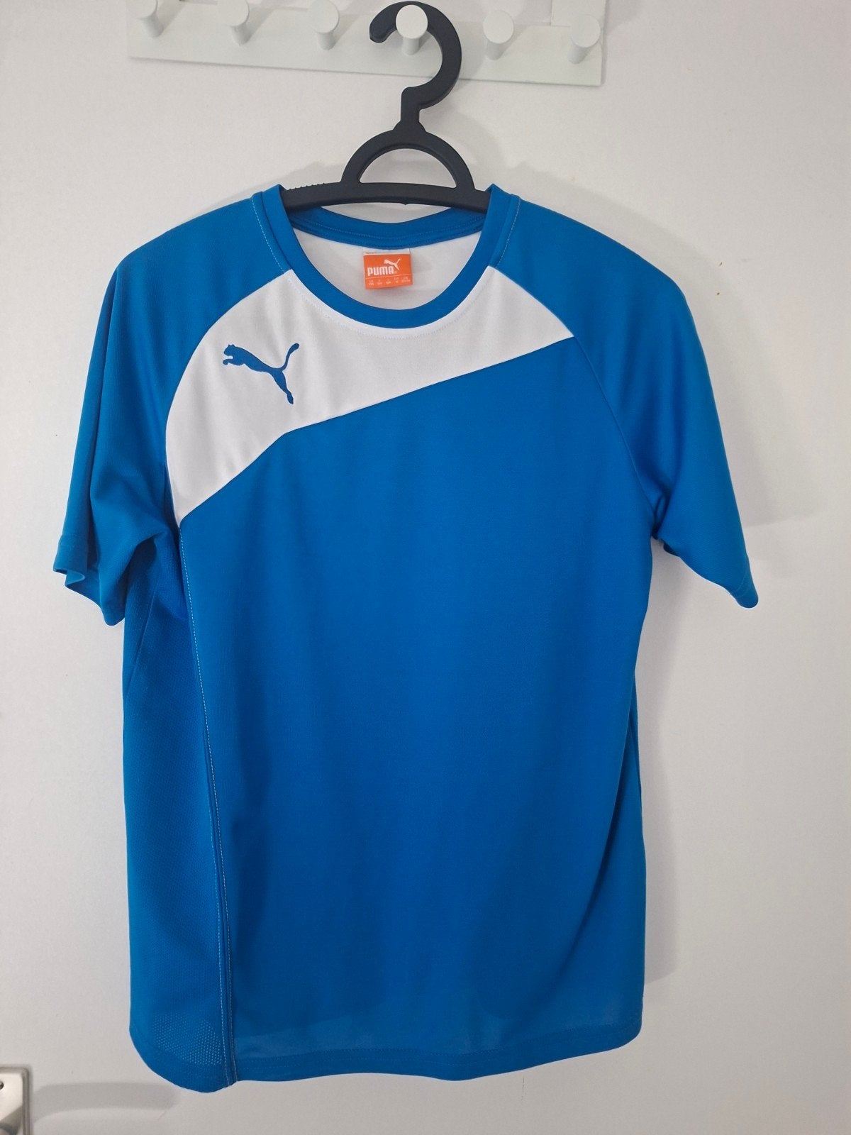 Puma sportshirt blauw/wit - Maat 164 (YXL), Ophalen, Puma, Blauw, Overige maten