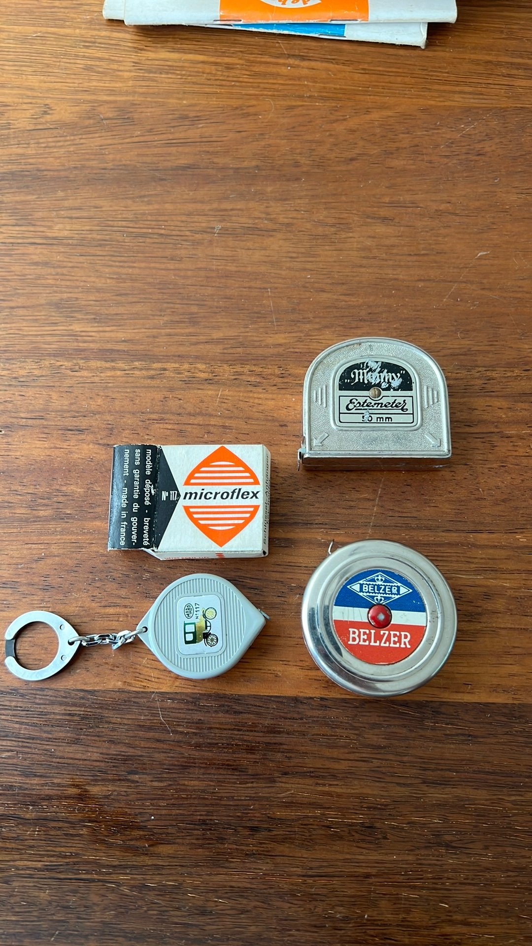 Vintage rolmaten/ meetlinten, Ophalen of Verzenden, Zo goed als nieuw