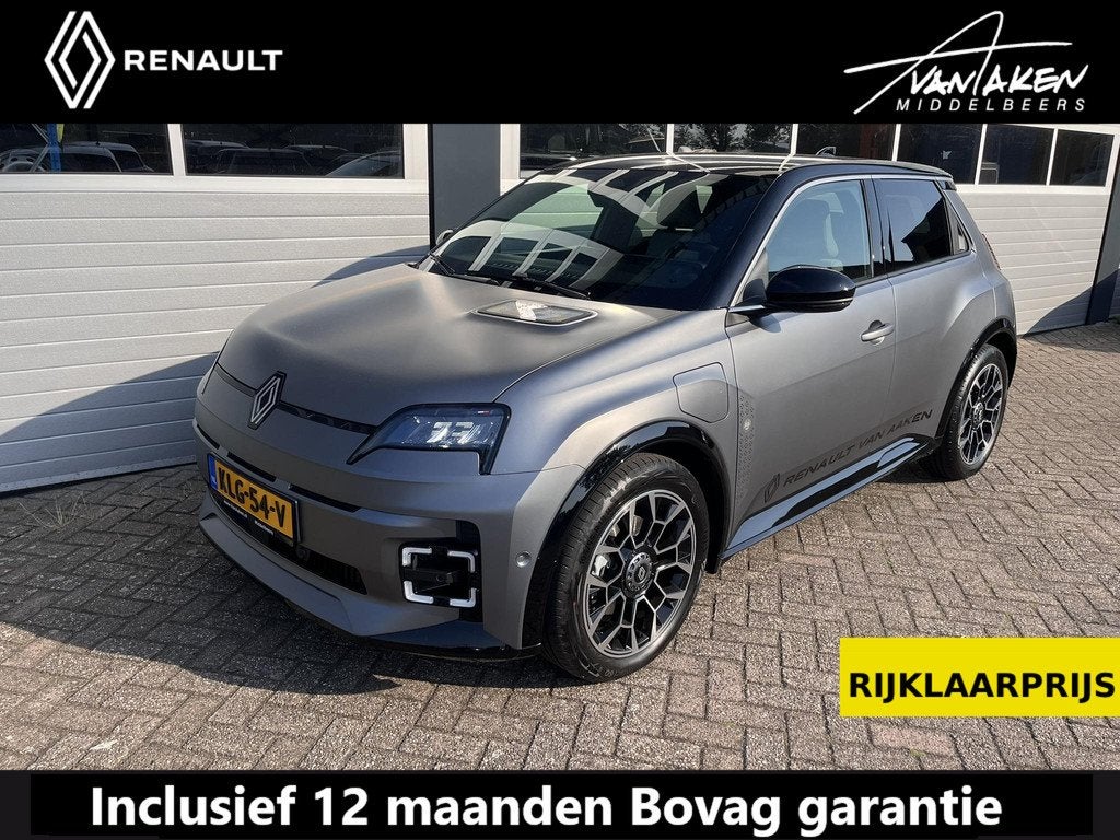 Renault 5 comfort range Roland-Garros 52 kWh, Auto's, Renault, 12 maanden, Gebruikt, Leder en Stof, 31 min