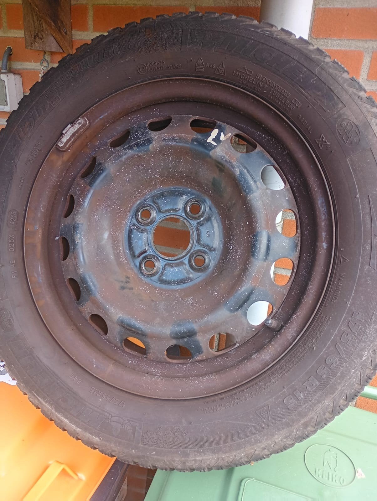 Winterbanden plus velg Toyota Yaris, Ophalen
