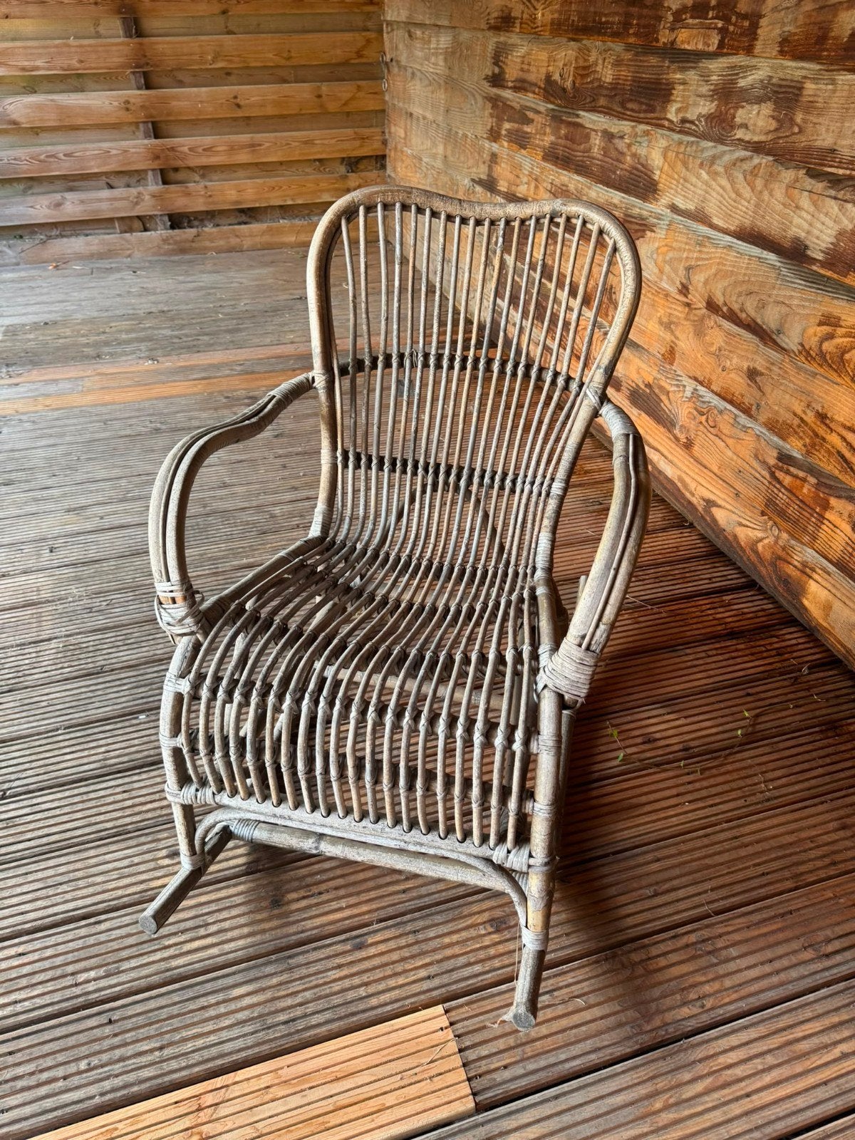 Rotan schommelstoel, Tuin en Terras, Ophalen, Gebruikt, Rotan
