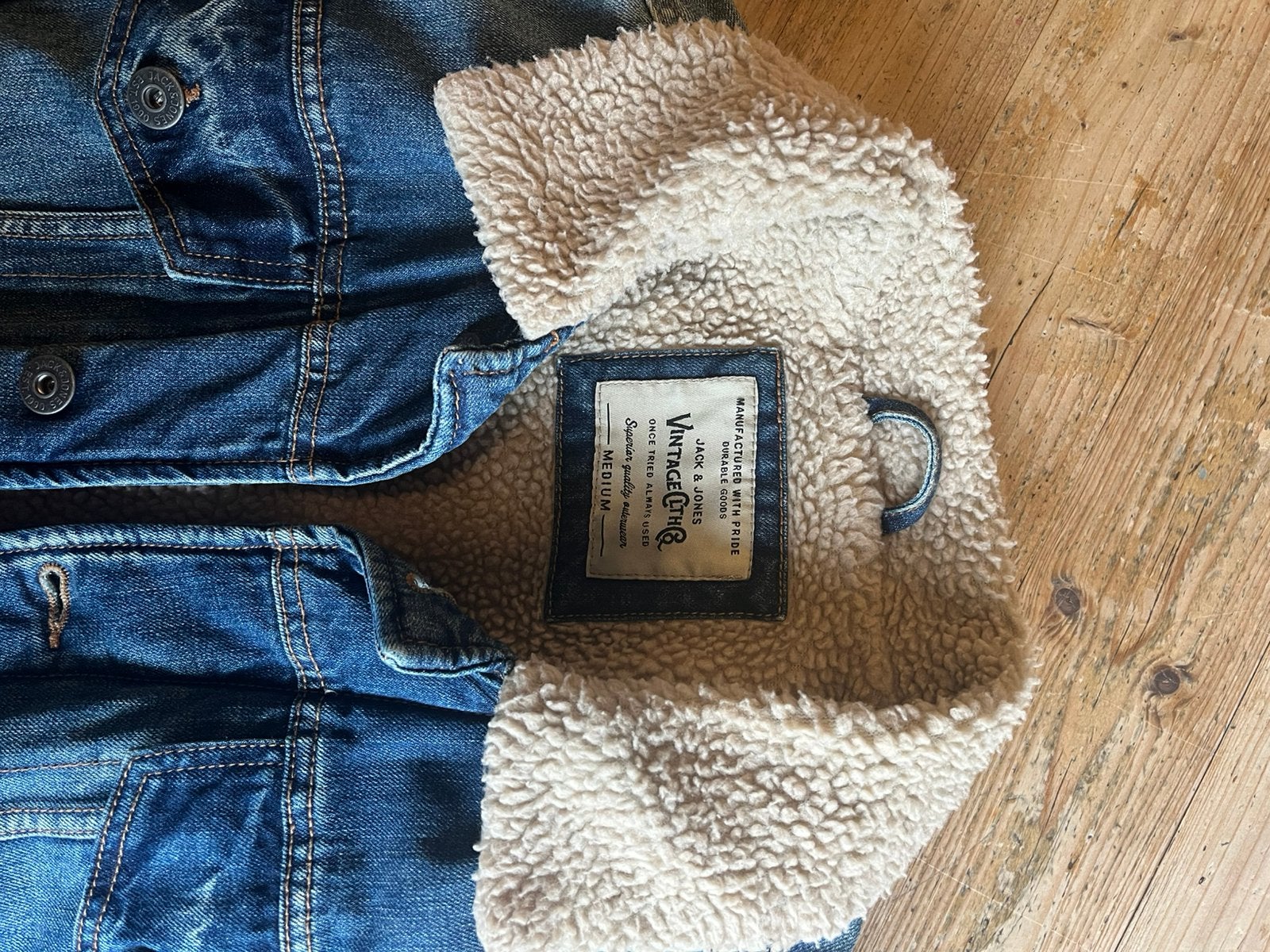Spijkerjas Jack en Jones maat S - M, Kleding | Heren, Ophalen of Verzenden, Nieuw, Maat 48/50 (M), Blauw